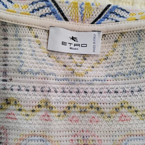 ETRO Jersey Paisley Print T-Shirt Size 42 - Picture 2 of 10